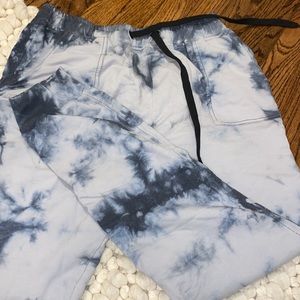 Blue/gray tie dye sweatpants